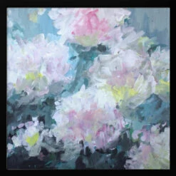 Delicate Pink And White Blossoms - Square Stretched Canvas, Poster Or Fine Art Print(Delicate Pink And White Blossoms Square Stretched Canvas Poster Or Fine Art Print) -Heart Wall Art Store pictufy black square 50x70 3135906