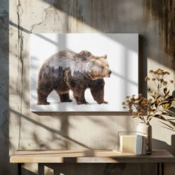 Bear - Stretched Canvas, Poster Or Fine Art Print(Bear Stretched Canvas Poster Or Fine Art Print 1) -Heart Wall Art Store pictufy canvas dried flowers ratio 7x5 1517150