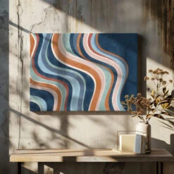 Flowing Stripes - Stretched Canvas, Poster Or Fine Art Print(Flowing Stripes Stretched Canvas Poster Or Fine Art Print) -Heart Wall Art Store pictufy canvas dried flowers ratio 7x5 2553272