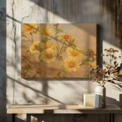 Yellow Daisies - Stretched Canvas, Poster Or Fine Art Print(Yellow Daisies Stretched Canvas Poster Or Fine Art Print) -Heart Wall Art Store pictufy canvas dried flowers ratio 7x5 2575869