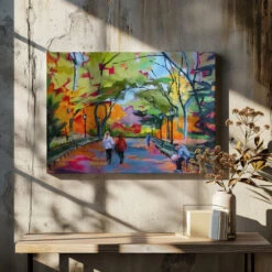 Central Park Walk - Stretched Canvas, Poster Or Fine Art Print(Central Park Walk Stretched Canvas Poster Or Fine Art Print) -Heart Wall Art Store pictufy canvas dried flowers ratio 7x5 2786601