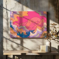 Morning In The Mountains - Stretched Canvas, Poster Or Fine Art Print(Morning In The Mountains Stretched Canvas Poster Or Fine Art Print) -Heart Wall Art Store pictufy canvas dried flowers ratio 7x5 2891033