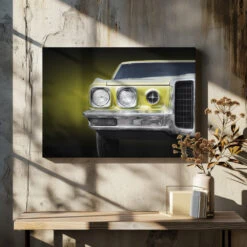 American Classic Car Bonneville 1970 Front - Stretched Canvas, Poster Or Fine Art Print(American Classic Car Bonneville 1970 Front Stretched Canvas Poster Or Fine Art Print) -Heart Wall Art Store pictufy canvas dried flowers ratio 7x5 2897494