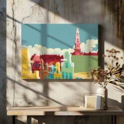 Amsterdam Jordaan Westerkerk - Stretched Canvas, Poster Or Fine Art Print(Amsterdam Jordaan Westerkerk Stretched Canvas Poster Or Fine Art Print) -Heart Wall Art Store pictufy canvas dried flowers ratio 7x5 2898761