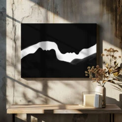 The Profiles Of Two Women - Stretched Canvas, Poster Or Fine Art Print(The Profiles Of Two Women Stretched Canvas Poster Or Fine Art Print) -Heart Wall Art Store pictufy canvas dried flowers ratio 7x5 334527