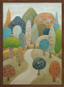 Crowd Of Single Trees By Angeles M. Pomata. - Stretched Canvas, Poster Or Fine Art Print(Crowd Of Single Trees Stretched Canvas Poster Or Fine Art Print)