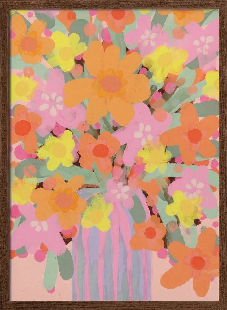 Neon Bouquet - Stretched Canvas, Poster Or Fine Art Print(Neon Bouquet Stretched Canvas Poster Or Fine Art Print) 2 Neon Bouquet - Stretched Canvas, Poster Or Fine Art Print(Neon Bouquet Stretched Canvas Poster Or Fine Art Print) - Image 2