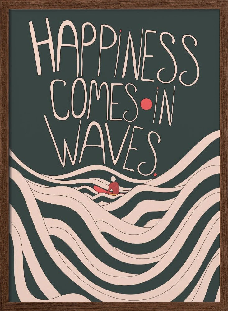 Happiness Comes In Waves - Stretched Canvas, Poster Or Fine Art Print(Happiness Comes In Waves Stretched Canvas Poster Or Fine Art Print) 2 Happiness Comes In Waves - Stretched Canvas, Poster Or Fine Art Print(Happiness Comes In Waves Stretched Canvas Poster Or Fine Art Print) - Image 2