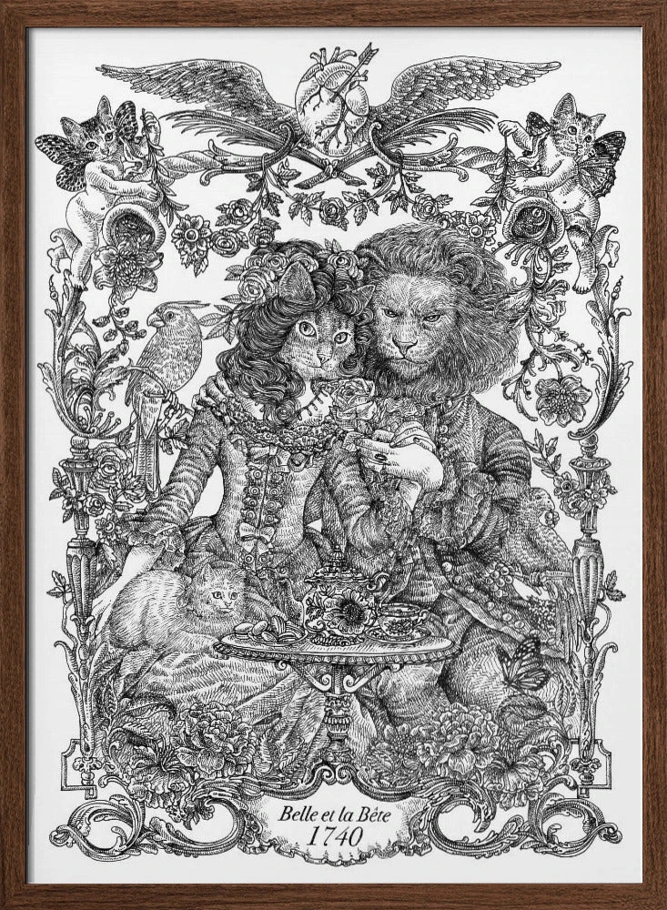 Cat Beauty & Beast - Stretched Canvas, Poster Or Fine Art Print(Cat Beauty Amp Beast Stretched Canvas Poster Or Fine Art Print) 2 Cat Beauty & Beast - Stretched Canvas, Poster Or Fine Art Print(Cat Beauty Amp Beast Stretched Canvas Poster Or Fine Art Print) - Image 2