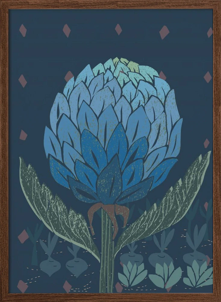 Artichoke Dark Blue - Stretched Canvas, Poster Or Fine Art Print(Artichoke Dark Blue Stretched Canvas Poster Or Fine Art Print) 2 Artichoke Dark Blue - Stretched Canvas, Poster Or Fine Art Print(Artichoke Dark Blue Stretched Canvas Poster Or Fine Art Print) - Image 2