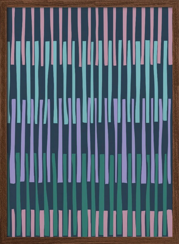 Block Print Geometrics Stripes Dark Blue - Stretched Canvas, Poster Or Fine Art Print(Block Print Geometrics Stripes Dark Blue Stretched Canvas Poster Or Fine Art Print) 2 Block Print Geometrics Stripes Dark Blue - Stretched Canvas, Poster Or Fine Art Print(Block Print Geometrics Stripes Dark Blue Stretched Canvas Poster Or Fine Art Print) - Image 2