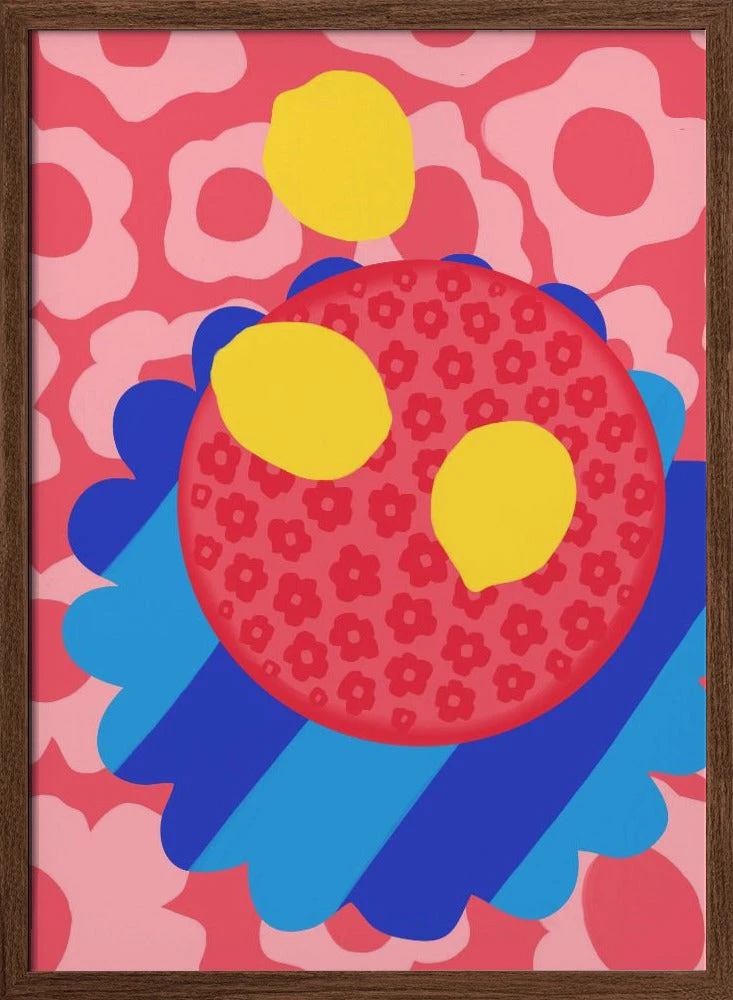 Lemon Flower Plate - Stretched Canvas, Poster Or Fine Art Print(Lemon Flower Plate Stretched Canvas Poster Or Fine Art Print) 2 Lemon Flower Plate - Stretched Canvas, Poster Or Fine Art Print(Lemon Flower Plate Stretched Canvas Poster Or Fine Art Print) - Image 2