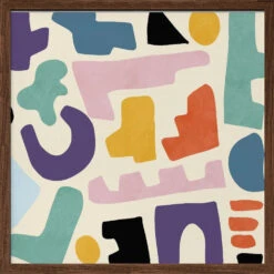 Pattern3 Mid Bunt 2gros - Square Stretched Canvas, Poster Or Fine Art Print(Pattern3 Mid Bunt 2gros Square Stretched Canvas Poster Or Fine Art Print) -Heart Wall Art Store pictufy dark wood square 50x70 2552946