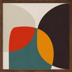 Bauhaus Modern Bold 3 - Square Stretched Canvas, Poster Or Fine Art Print(Bauhaus Modern Bold 3 Square Stretched Canvas Poster Or Fine Art Print) -Heart Wall Art Store pictufy dark wood square 50x70 2552980