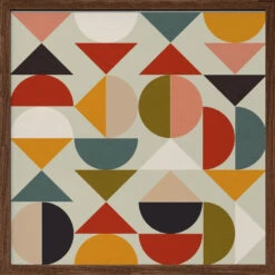 Bauhaus Modern - Square Stretched Canvas, Poster Or Fine Art Print(Bauhaus Modern Square Stretched Canvas Poster Or Fine Art Print) -Heart Wall Art Store pictufy dark wood square 50x70 2552985