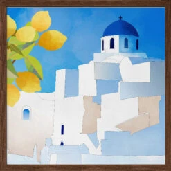 Santorini Neu - Square Stretched Canvas, Poster Or Fine Art Print(Santorini Neu Square Stretched Canvas Poster Or Fine Art Print) -Heart Wall Art Store pictufy dark wood square 50x70 2553091