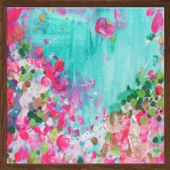 May Garden - Square Stretched Canvas, Poster Or Fine Art Print(May Garden Square Stretched Canvas Poster Or Fine Art Print) -Heart Wall Art Store pictufy dark wood square 50x70 2737886