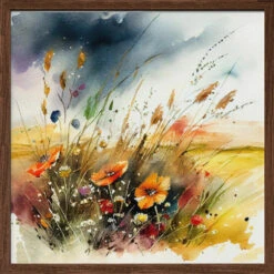 Meadow Nature Art (7) - Square Stretched Canvas, Poster Or Fine Art Print(Meadow Nature Art 7 Square Stretched Canvas Poster Or Fine Art Print) -Heart Wall Art Store pictufy dark wood square 50x70 2778940