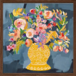 Izzie S Bouquet - Square Stretched Canvas, Poster Or Fine Art Print(Izzie S Bouquet Square Stretched Canvas Poster Or Fine Art Print) -Heart Wall Art Store pictufy dark wood square 50x70 2787358