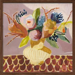 Mauve Bouquet - Square Stretched Canvas, Poster Or Fine Art Print(Mauve Bouquet Square Stretched Canvas Poster Or Fine Art Print) -Heart Wall Art Store pictufy dark wood square 50x70 2787372