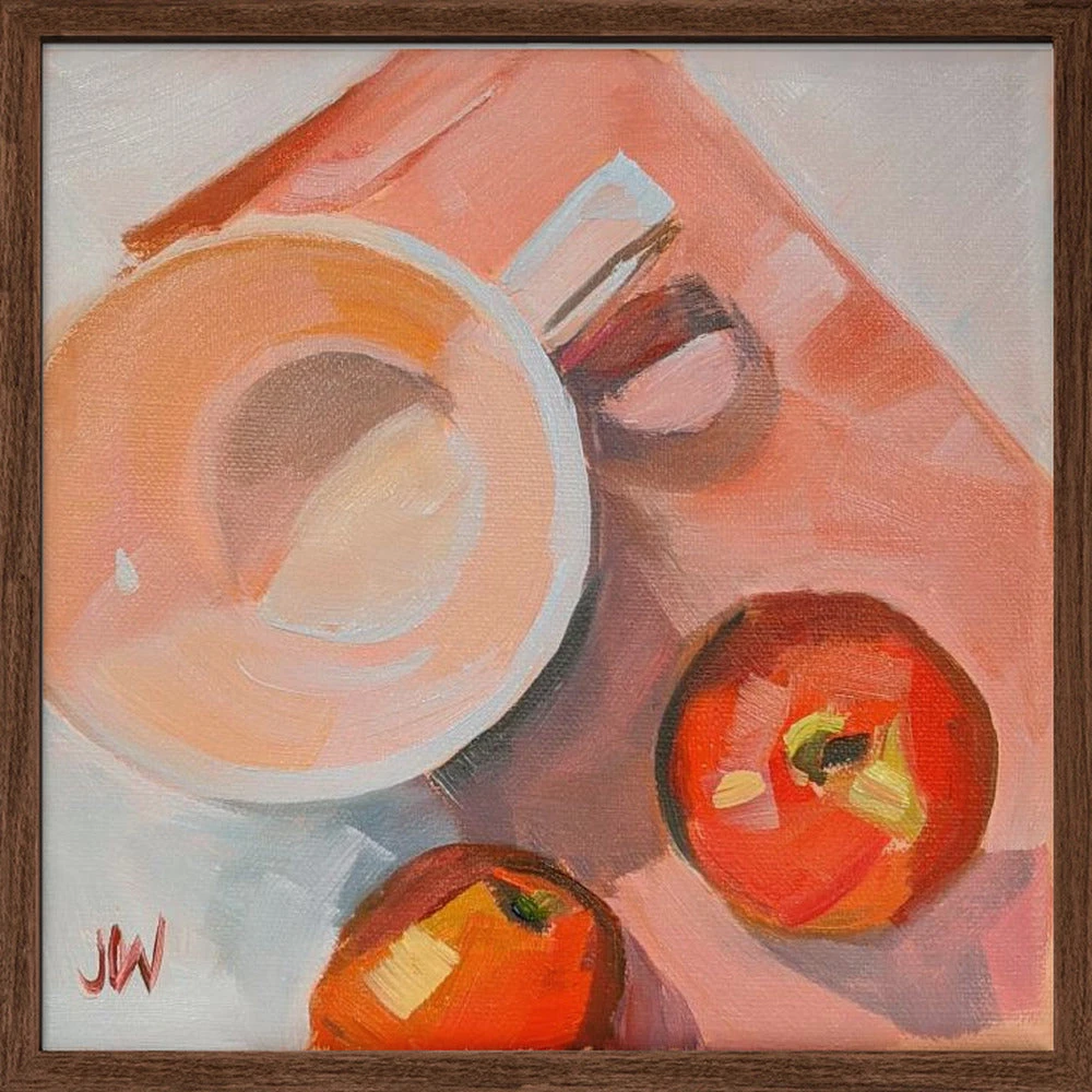 Peach Tea Cup - Square Stretched Canvas, Poster Or Fine Art Print(Peach Tea Cup Square Stretched Canvas Poster Or Fine Art Print) 4 Peach Tea Cup - Square Stretched Canvas, Poster Or Fine Art Print(Peach Tea Cup Square Stretched Canvas Poster Or Fine Art Print) - Image 4