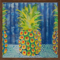 Pineapple - Square Stretched Canvas, Poster Or Fine Art Print(Pineapple Square Stretched Canvas Poster Or Fine Art Print) -Heart Wall Art Store pictufy dark wood square 50x70 2787423