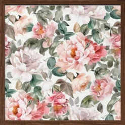 Watercolor Botany Floral Art 9 - Square Stretched Canvas, Poster Or Fine Art Print(Watercolor Botany Floral Art 9 Square Stretched Canvas Poster Or Fine Art Print) -Heart Wall Art Store pictufy dark wood square 50x70 2830047