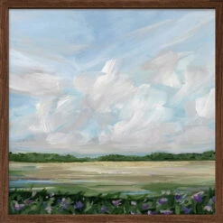 Wind & Wildflowers - Square Stretched Canvas, Poster Or Fine Art Print(Wind Amp Wildflowers Square Stretched Canvas Poster Or Fine Art Print) -Heart Wall Art Store pictufy dark wood square 50x70 2844779