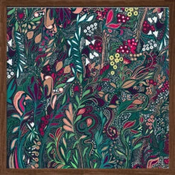 Verdant Whisperwood - Square Stretched Canvas, Poster Or Fine Art Print(Verdant Whisperwood Square Stretched Canvas Poster Or Fine Art Print) -Heart Wall Art Store pictufy dark wood square 50x70 2847211