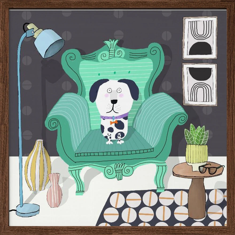 Funny Dog Sitting In A Trendy Interior By Carla Daly - Square Stretched Canvas, Poster Or Fine Art Print(Funny Dog Sitting In A Trendy Interior By Carla Daly Square Stretched Canvas Poster Or Fine Art Print) 4 Funny Dog Sitting In A Trendy Interior By Carla Daly - Square Stretched Canvas, Poster Or Fine Art Print(Funny Dog Sitting In A Trendy Interior By Carla Daly Square Stretched Canvas Poster Or Fine Art Print) - Image 4