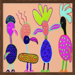 Chatter Boxes - Square Stretched Canvas, Poster Or Fine Art Print(Chatter Boxes Square Stretched Canvas Poster Or Fine Art Print) -Heart Wall Art Store pictufy dark wood square 50x70 2891894