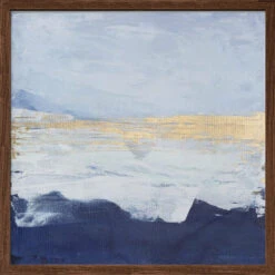 Peaceful Golden Horizon - Square Stretched Canvas, Poster Or Fine Art Print(Peaceful Golden Horizon Square Stretched Canvas Poster Or Fine Art Print 2) -Heart Wall Art Store pictufy dark wood square 50x70 3116765