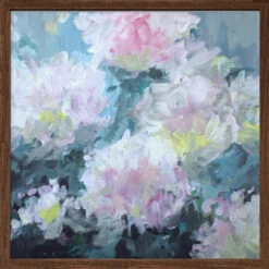 Delicate Pink And White Blossoms - Square Stretched Canvas, Poster Or Fine Art Print(Delicate Pink And White Blossoms Square Stretched Canvas Poster Or Fine Art Print) -Heart Wall Art Store pictufy dark wood square 50x70 3135906