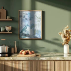 Iceberg Blue-2 - Stretched Canvas, Poster Or Fine Art Print(Iceberg Blue 2 Stretched Canvas Poster Or Fine Art Print) -Heart Wall Art Store pictufy green kitchen ratio 4x5 2494397