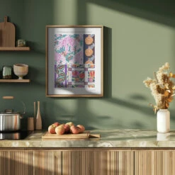 Pattern 11 - Stretched Canvas, Poster Or Fine Art Print(Pattern 11 Stretched Canvas Poster Or Fine Art Print) -Heart Wall Art Store pictufy green kitchen ratio 4x5 2516479