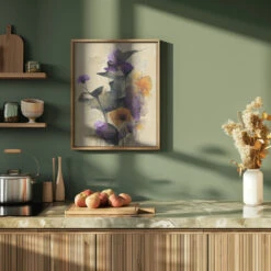 Purple Dry Flowers - Stretched Canvas, Poster Or Fine Art Print(Purple Dry Flowers Stretched Canvas Poster Or Fine Art Print) -Heart Wall Art Store pictufy green kitchen ratio 4x5 2546857