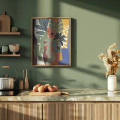 Abstract Flower Impressions - Stretched Canvas, Poster Or Fine Art Print(Abstract Flower Impressions Stretched Canvas Poster Or Fine Art Print) -Heart Wall Art Store pictufy green kitchen ratio 4x5 2549557