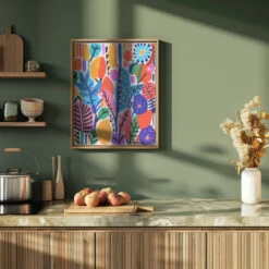 Summer Time No 2 - Stretched Canvas, Poster Or Fine Art Print(Summer Time No 2 Stretched Canvas Poster Or Fine Art Print) -Heart Wall Art Store pictufy green kitchen ratio 4x5 2550080