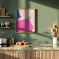 Pink Pastel Shape - Stretched Canvas, Poster Or Fine Art Print(Pink Pastel Shape Stretched Canvas Poster Or Fine Art Print) -Heart Wall Art Store pictufy green kitchen ratio 4x5 2552765