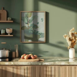 Leaves More 12 - Stretched Canvas, Poster Or Fine Art Print(Leaves More 12 Stretched Canvas Poster Or Fine Art Print) -Heart Wall Art Store pictufy green kitchen ratio 4x5 2552898