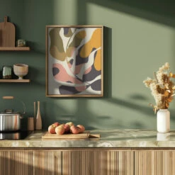 Mid Century Matisse Kopie - Stretched Canvas, Poster Or Fine Art Print(Mid Century Matisse Kopie Stretched Canvas Poster Or Fine Art Print) -Heart Wall Art Store pictufy green kitchen ratio 4x5 2552968