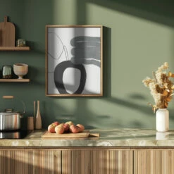 Painted Lines Swazz Kopie - Stretched Canvas, Poster Or Fine Art Print(Painted Lines Swazz Kopie Stretched Canvas Poster Or Fine Art Print) -Heart Wall Art Store pictufy green kitchen ratio 4x5 2553059