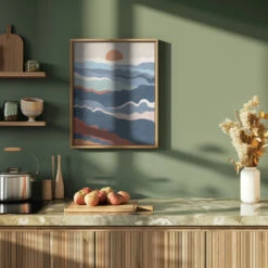 Abstract Landscape With Layered Waves - Stretched Canvas, Poster Or Fine Art Print(Abstract Landscape With Layered Waves Stretched Canvas Poster Or Fine Art Print) 20 Abstract Landscape With Layered Waves - Stretched Canvas, Poster Or Fine Art Print(Abstract Landscape With Layered Waves Stretched Canvas Poster Or Fine Art Print) -Heart Wall Art Store pictufy green kitchen ratio 4x5 2553298