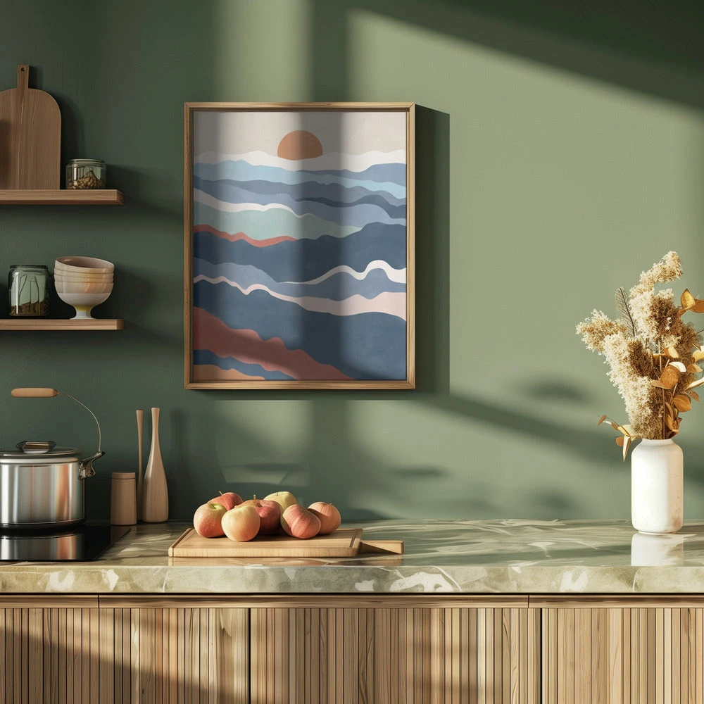 Abstract Landscape With Layered Waves - Stretched Canvas, Poster Or Fine Art Print(Abstract Landscape With Layered Waves Stretched Canvas Poster Or Fine Art Print) 9 Abstract Landscape With Layered Waves - Stretched Canvas, Poster Or Fine Art Print(Abstract Landscape With Layered Waves Stretched Canvas Poster Or Fine Art Print) - Image 9