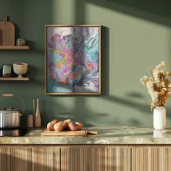 Flourish - Stretched Canvas, Poster Or Fine Art Print(Df840flourish Stretched Canvas Poster Or Fine Art Print) -Heart Wall Art Store pictufy green kitchen ratio 4x5 2571017