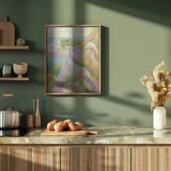 Murmur Of Sea And Birds - Stretched Canvas, Poster Or Fine Art Print(Murmur Of Sea And Birds Stretched Canvas Poster Or Fine Art Print) -Heart Wall Art Store pictufy green kitchen ratio 4x5 2571612