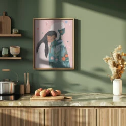 Reconnect - Stretched Canvas, Poster Or Fine Art Print(Reconnect Stretched Canvas Poster Or Fine Art Print) -Heart Wall Art Store pictufy green kitchen ratio 4x5 2656929