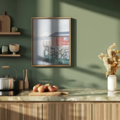 Winter In Norway - Stretched Canvas, Poster Or Fine Art Print(Winter In Norway Stretched Canvas Poster Or Fine Art Print) -Heart Wall Art Store pictufy green kitchen ratio 4x5 2711069