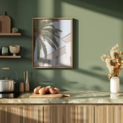 Tropical Menton - Stretched Canvas, Poster Or Fine Art Print(Tropical Menton Stretched Canvas Poster Or Fine Art Print) -Heart Wall Art Store pictufy green kitchen ratio 4x5 2711085