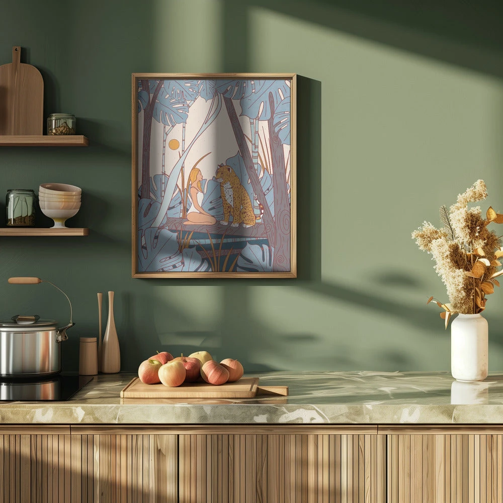 The Girl And The Leopard - Stretched Canvas, Poster Or Fine Art Print(The Girl And The Leopard Stretched Canvas Poster Or Fine Art Print) 9 The Girl And The Leopard - Stretched Canvas, Poster Or Fine Art Print(The Girl And The Leopard Stretched Canvas Poster Or Fine Art Print) - Image 9